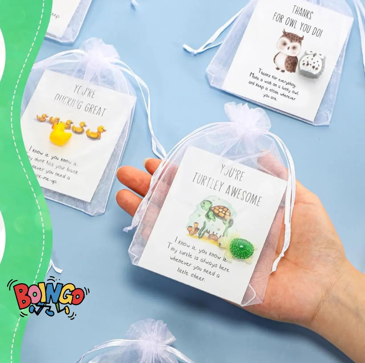 Inspirational Mini Pocket Hug Animal Tokens with Gift Bags