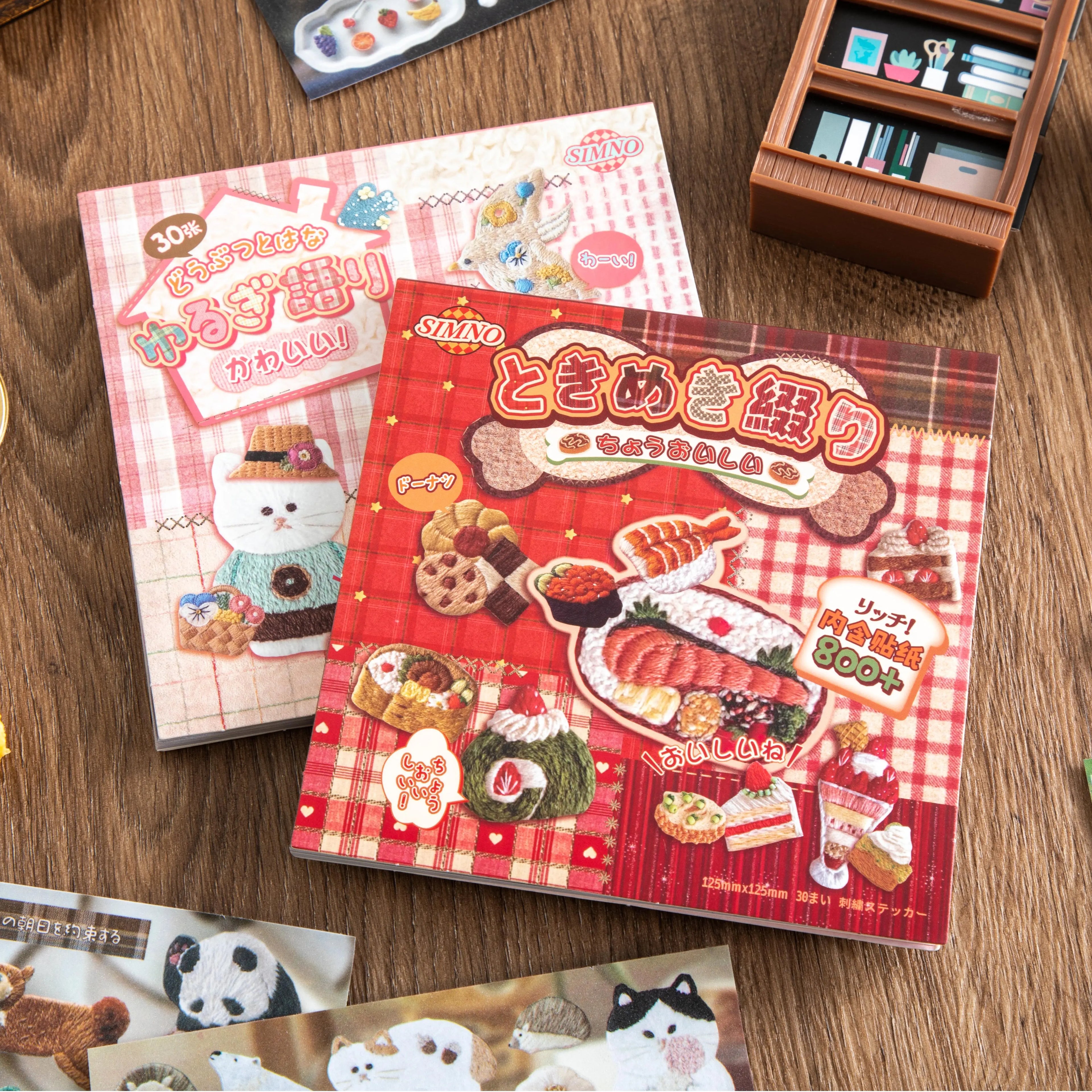 Kawaii Embroidery Texture Sticker Book – 30 Sheets / 800+ Stickers
